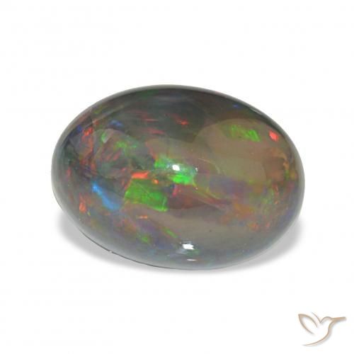9,17 ctw natürlicher Mehrfarbig Schwarzer Opal, Oval, Lichtundurchlässig