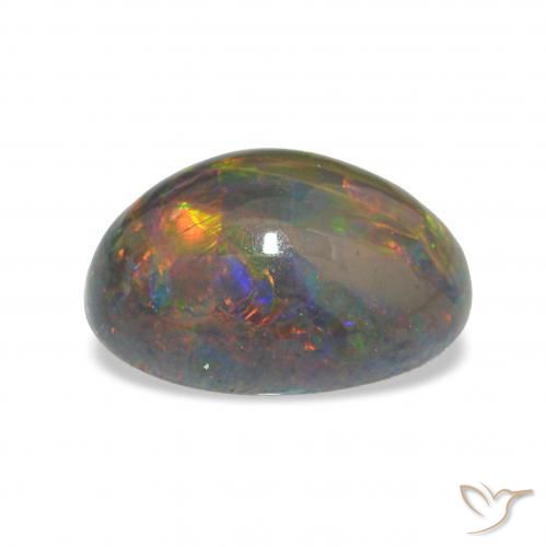 9,17 ctw natürlicher Mehrfarbig Schwarzer Opal, Oval, Lichtundurchlässig