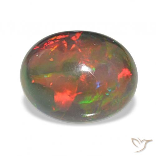 2.90ct Mehrfarbig Schwarzer Opal, Oval, Lichtundurchlässig