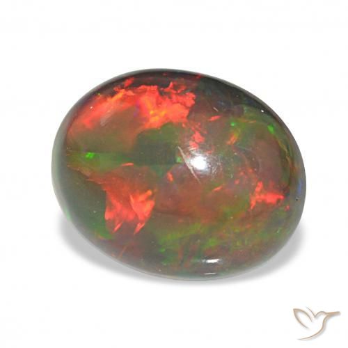 9,17 ctw natürlicher Mehrfarbig Schwarzer Opal, Oval, Lichtundurchlässig
