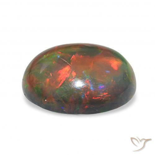 9,17 ctw natürlicher Mehrfarbig Schwarzer Opal, Oval, Lichtundurchlässig