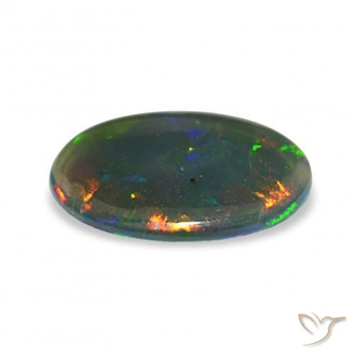9,17 ctw natürlicher Mehrfarbig Schwarzer Opal, Oval, Lichtundurchlässig