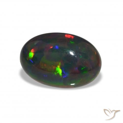 9,17 ctw natürlicher Mehrfarbig Schwarzer Opal, Oval, Lichtundurchlässig