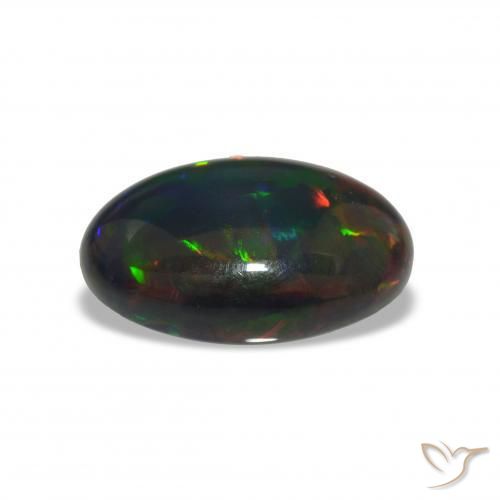 9,17 ctw natürlicher Mehrfarbig Schwarzer Opal, Oval, Lichtundurchlässig