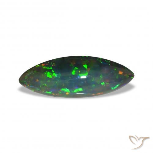 5.24ct Mehrfarbig Schwarzer Opal, Marquise, Lichtundurchlässig