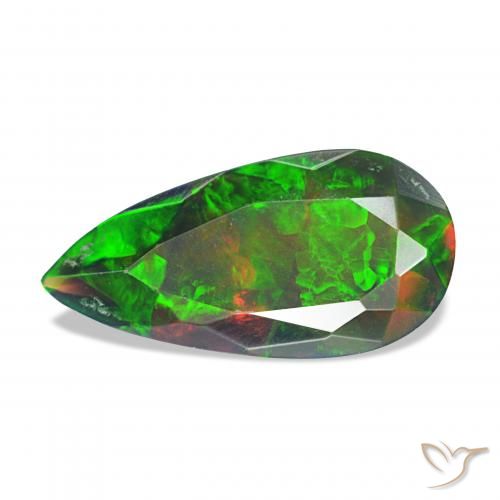 2.04ct Mehrfarbig Schwarzer Opal, Birnenform, Lichtundurchlässig