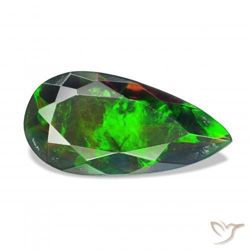 9,17 ctw natürlicher Mehrfarbig Schwarzer Opal, Birnenform, Lichtundurchlässig