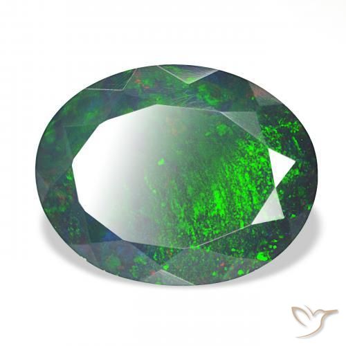 9,17 ctw natürlicher Mehrfarbig Schwarzer Opal, Oval, Lichtundurchlässig