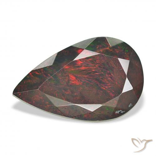 3.10ct Mehrfarbig Schwarzer Opal, Birnenform, Lichtundurchlässig