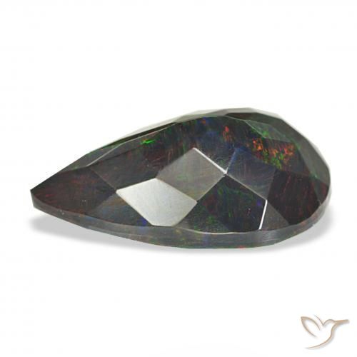 9,17 ctw natürlicher Mehrfarbig Schwarzer Opal, Birnenform, Lichtundurchlässig