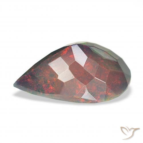 9,17 ctw natürlicher Mehrfarbig Schwarzer Opal, Birnenform, Lichtundurchlässig