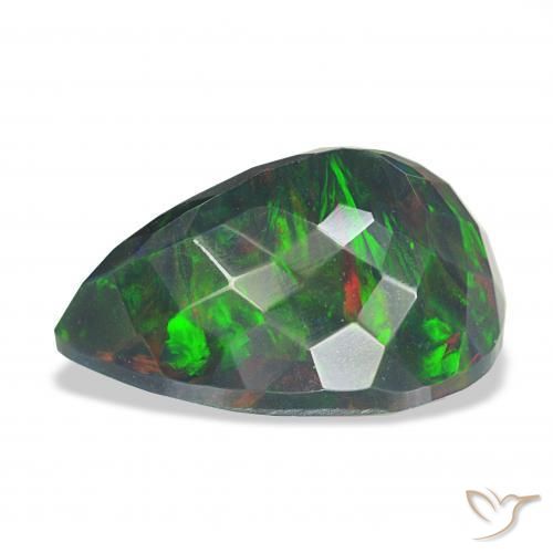 9,17 ctw natürlicher Mehrfarbig Schwarzer Opal, Birnenform, Lichtundurchlässig