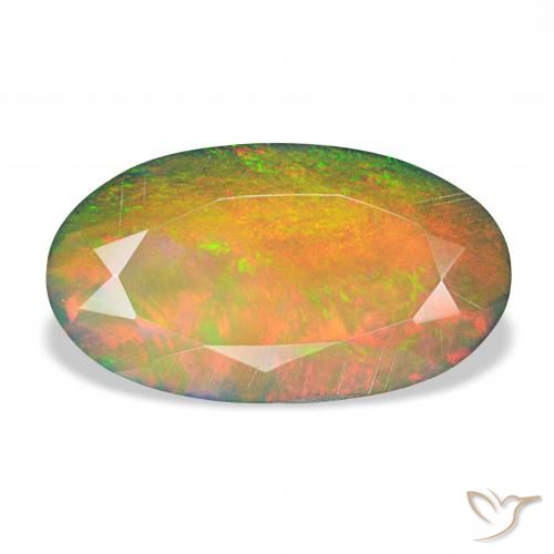 2.66ct Mehrfarbig Schwarzer Opal, Oval, Lichtundurchlässig