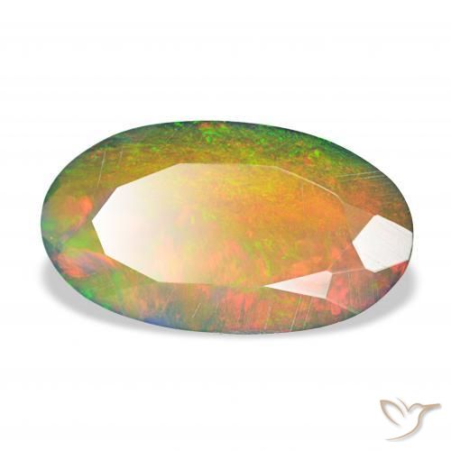 9,17 ctw natürlicher Mehrfarbig Schwarzer Opal, Oval, Lichtundurchlässig
