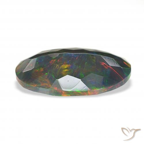 9,17 ctw natürlicher Mehrfarbig Schwarzer Opal, Oval, Lichtundurchlässig