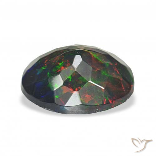 9,17 ctw natürlicher Mehrfarbig Schwarzer Opal, Oval, Lichtundurchlässig