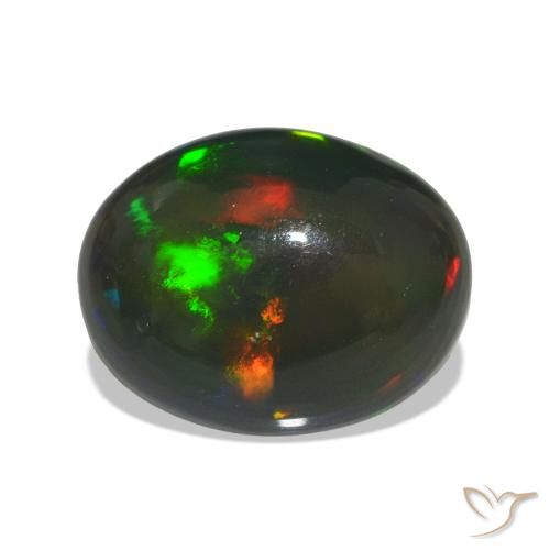 2.78ct Mehrfarbig Schwarzer Opal, Oval, Lichtdurchlässig