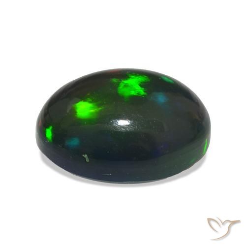 9,17 ctw natürlicher Mehrfarbig Schwarzer Opal, Oval Schliff, Lichtdurchlässig