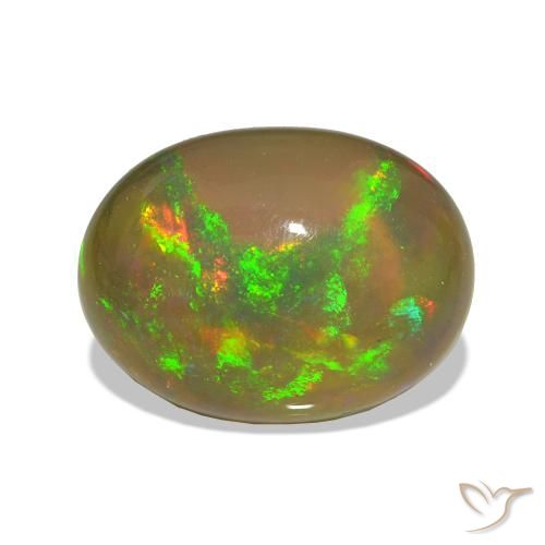 2.54ct Mehrfarbig Schwarzer Opal, Oval, Transparent