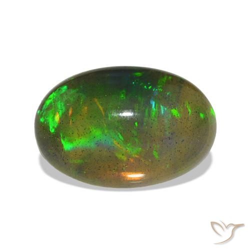 2.42ct Mehrfarbig Schwarzer Opal, Oval, Transparent