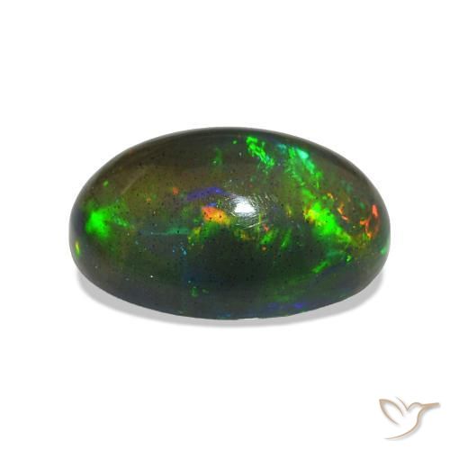9,17 ctw natürlicher Mehrfarbig Schwarzer Opal, Oval, Transparent