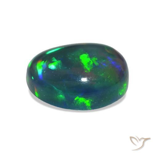 9,17 ctw natürlicher Mehrfarbig Schwarzer Opal, Oval, Transparent
