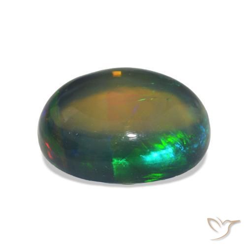 9,17 ctw natürlicher Mehrfarbig Schwarzer Opal, Oval, Transparent