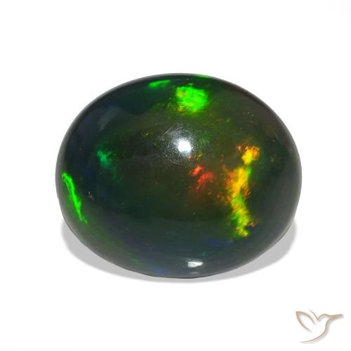 2.29ct Mehrfarbig Schwarzer Opal, Oval, Lichtundurchlässig