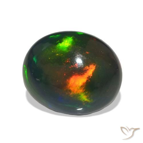 9,17 ctw natürlicher Mehrfarbig Schwarzer Opal, Oval, Lichtundurchlässig