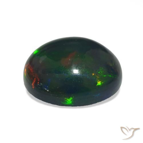 9,17 ctw natürlicher Mehrfarbig Schwarzer Opal, Oval, Lichtundurchlässig