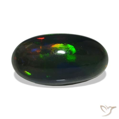 2.19ct Mehrfarbig Schwarzer Opal, Oval, Lichtundurchlässig