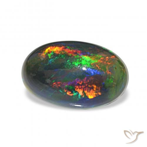 9,17 ctw natürlicher Mehrfarbig Schwarzer Opal, Oval, Lichtundurchlässig