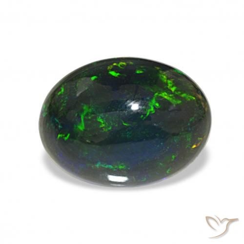 2.61ct Mehrfarbig Schwarzer Opal, Oval, Lichtundurchlässig