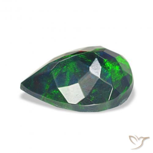 9,17 ctw natürlicher Mehrfarbig Schwarzer Opal, Birnenform, Lichtundurchlässig