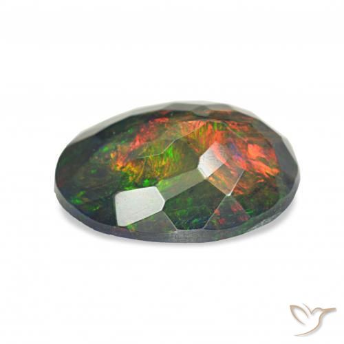 9,17 ctw natürlicher Mehrfarbig Schwarzer Opal, Oval, Lichtundurchlässig