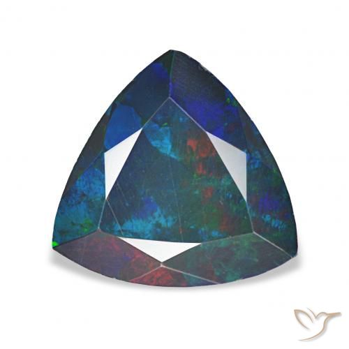 1.16ct Mehrfarbig Schwarzer Opal, Trillion, Lichtundurchlässig