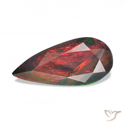 9,17 ctw natürlicher Mehrfarbig Schwarzer Opal, Birnenform, Lichtundurchlässig