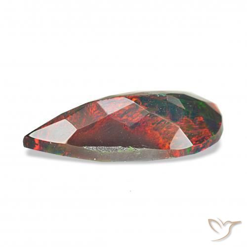 9,17 ctw natürlicher Mehrfarbig Schwarzer Opal, Birnenform, Lichtundurchlässig