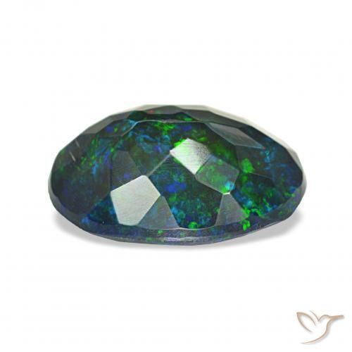 9,17 ctw natürlicher Mehrfarbig Schwarzer Opal, Oval, Lichtundurchlässig