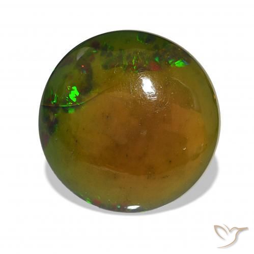 9,17 ctw natürlicher Mehrfarbig Schwarzer Opal, Runden, Lichtundurchlässig