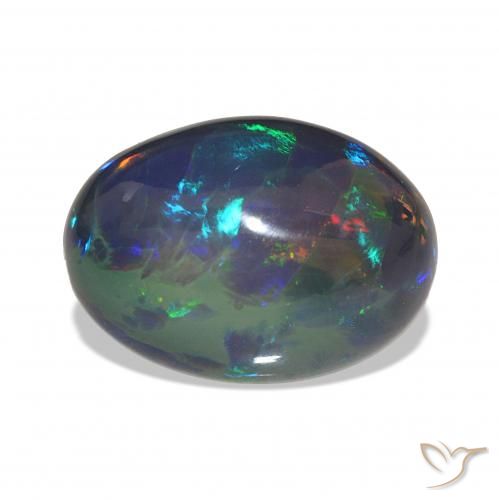 9,17 ctw natürlicher Mehrfarbig Schwarzer Opal, Oval, Lichtundurchlässig