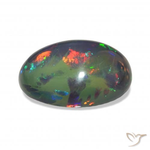 9,17 ctw natürlicher Mehrfarbig Schwarzer Opal, Oval, Lichtundurchlässig