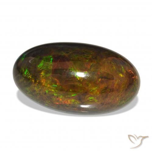 9,17 ctw natürlicher Mehrfarbig Schwarzer Opal, Oval, Lichtundurchlässig