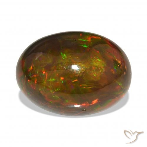 9,17 ctw natürlicher Mehrfarbig Schwarzer Opal, Oval, Lichtundurchlässig