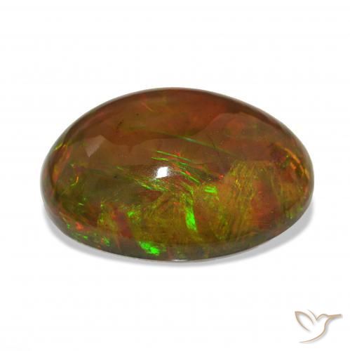 9,17 ctw natürlicher Mehrfarbig Schwarzer Opal, Oval, Lichtundurchlässig