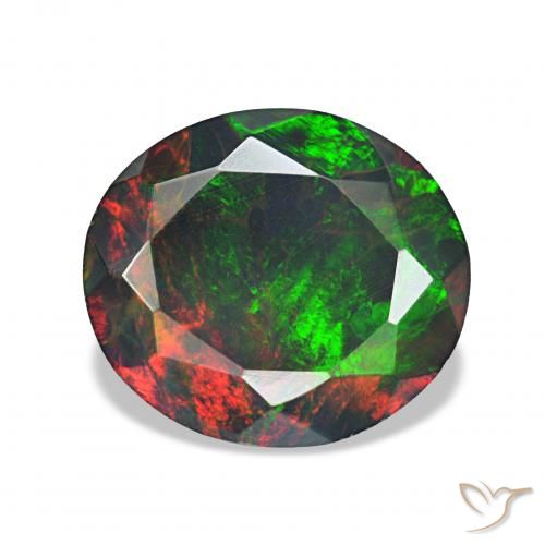 9,17 ctw natürlicher Mehrfarbig Schwarzer Opal, Oval, Lichtundurchlässig