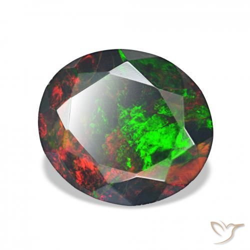 9,17 ctw natürlicher Mehrfarbig Schwarzer Opal, Oval, Lichtundurchlässig