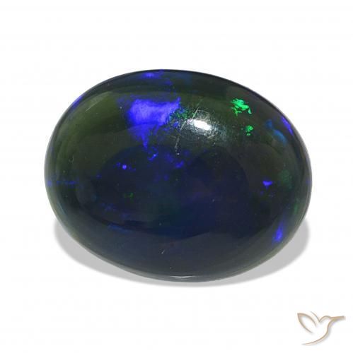 9,17 ctw natürlicher Mehrfarbig Schwarzer Opal, Oval, Lichtundurchlässig