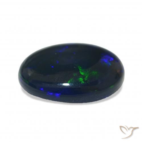 9,17 ctw natürlicher Mehrfarbig Schwarzer Opal, Oval, Lichtundurchlässig