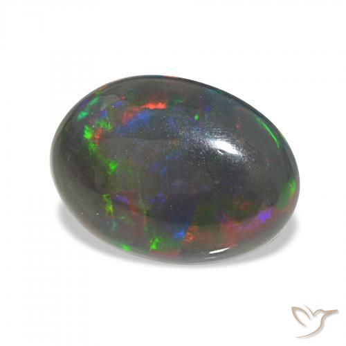 9,17 ctw natürlicher Mehrfarbig Schwarzer Opal, Oval, Lichtundurchlässig